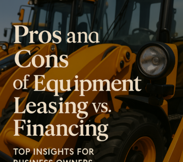 Pros and Cons of Equipment Leasing vs. Financing