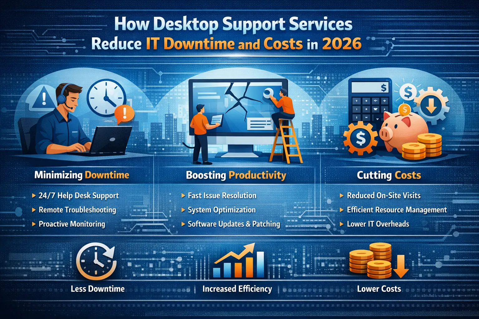 How Desktop Support Services Reduce IT Downtime and Costs in 2026
