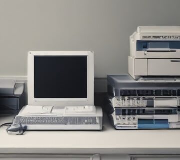 Office computer and network hardware arranged for an equipment refresh 