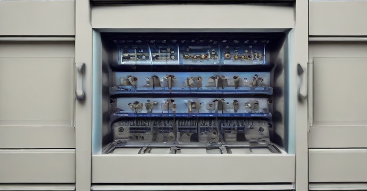 Network equipment installed in an office cabinet