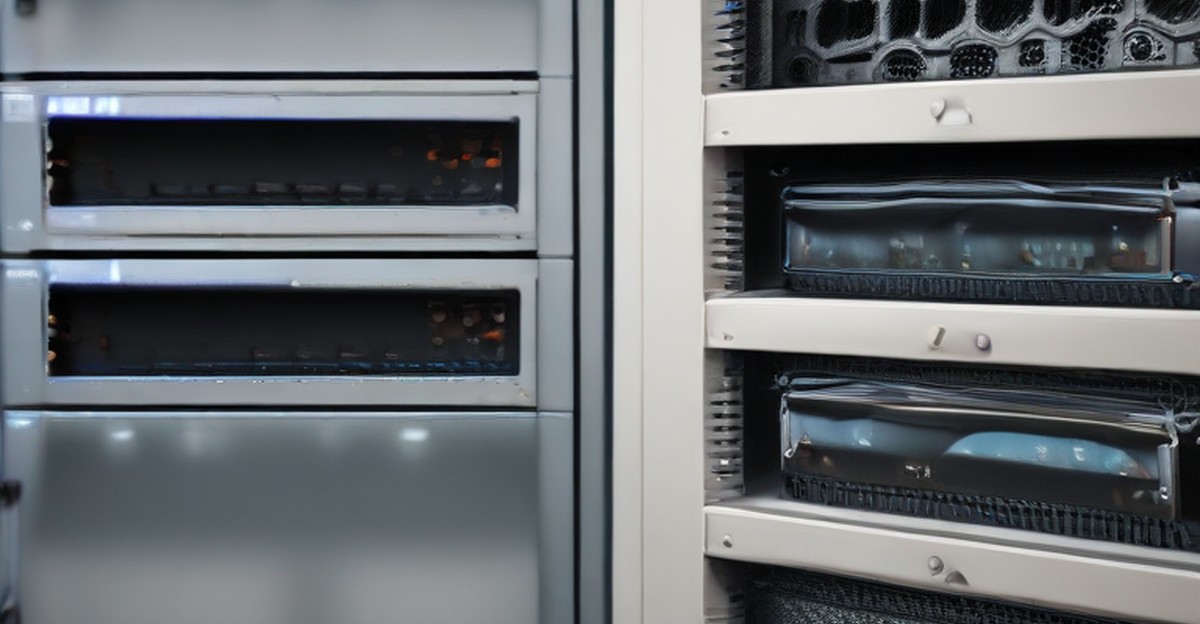 Network equipment housed in office server cabinets
