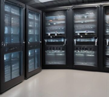 Server racks supporting shared business applications 