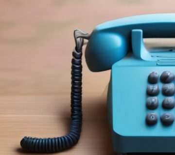 Desk telephone used to illustrate small business communications 