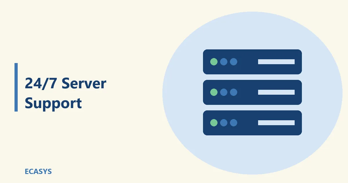 ECASYS illustration: 24/7 Server Support: The Key to Maximizing Uptime