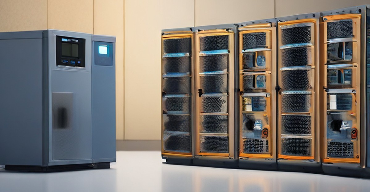 Redundant backup storage arrays in a server rack, illustrating remote work readiness   ECASYS, Southern California