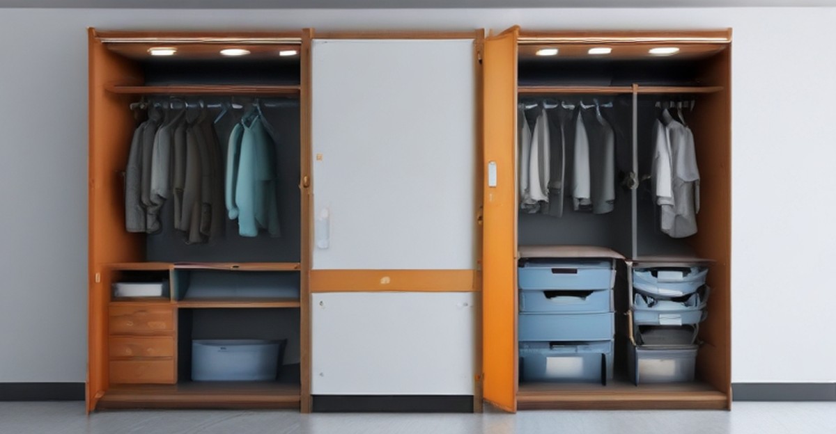 A quiet server closet being decommissioned beside a bright office, illustrating support coverage   ECASYS, Southern California