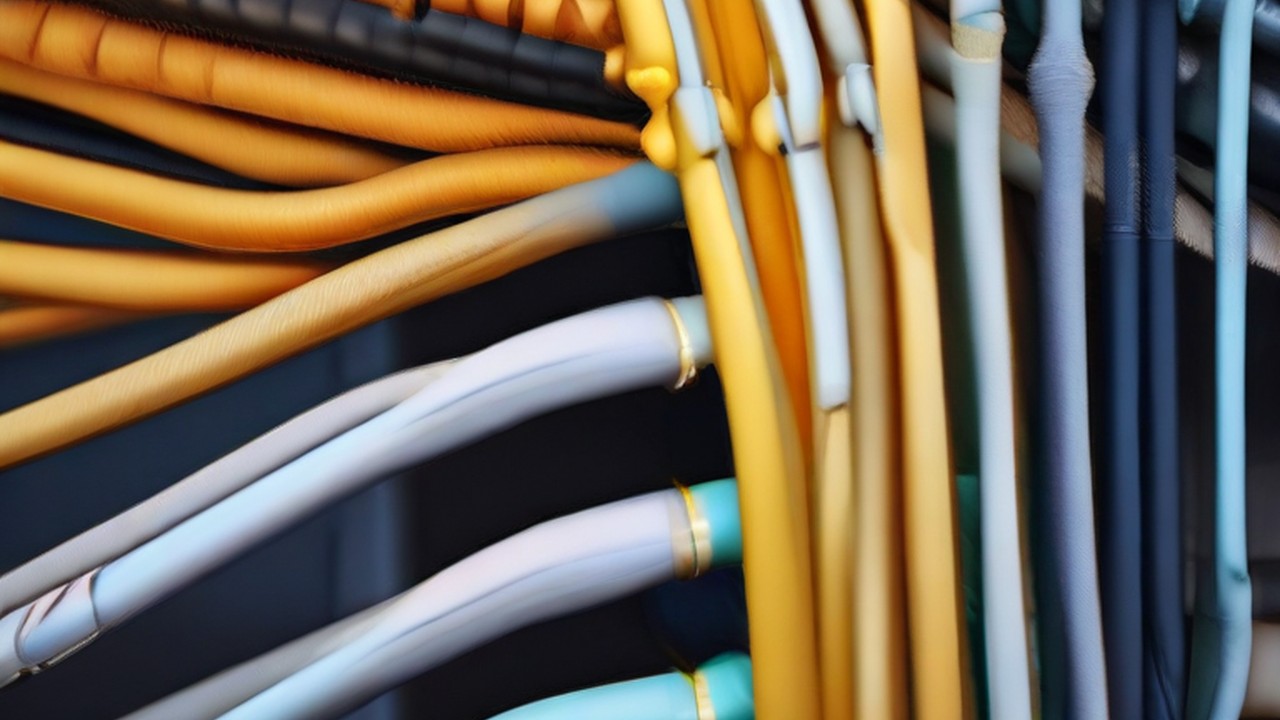 Neatly coiled network cables beside an emptied rack, illustrating support coverage - ECASYS, Southern California