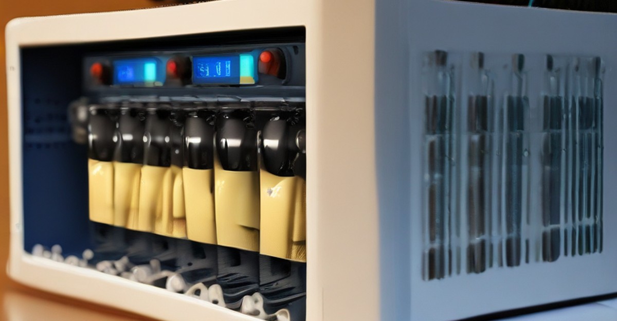 A wall mounted network demarcation panel with neatly terminated cabling, illustrating support coverage ECASYS, Southern California