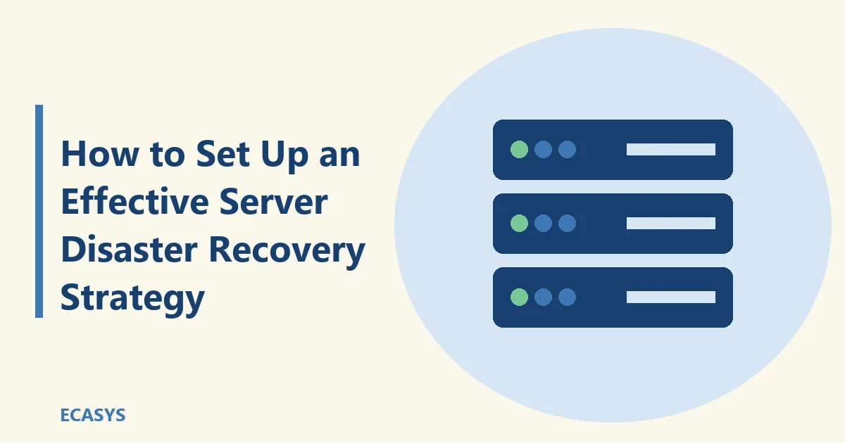 ECASYS illustration: How to Set Up an Effective Server Disaster Recovery Strategy