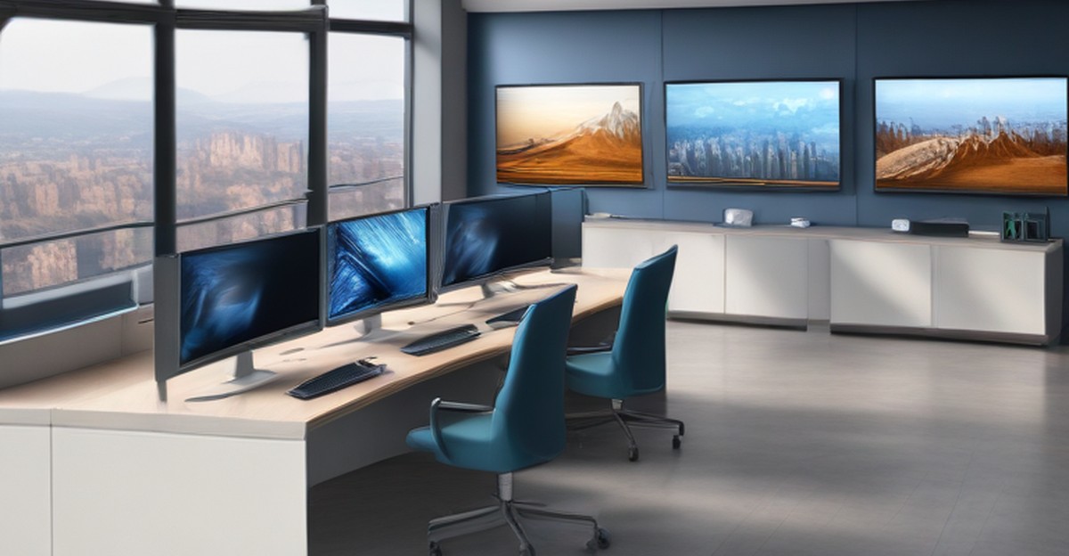 An it operations desk with muted monitoring screens and an uninterrupted office, illustrating staff productivity   ECASYS, Southern California