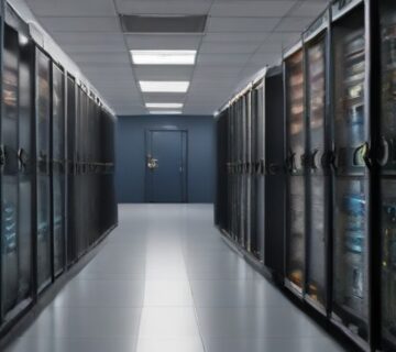 A technician checking a drive tray in a small server room, illustrating staff productivity   ECASYS, Southern California