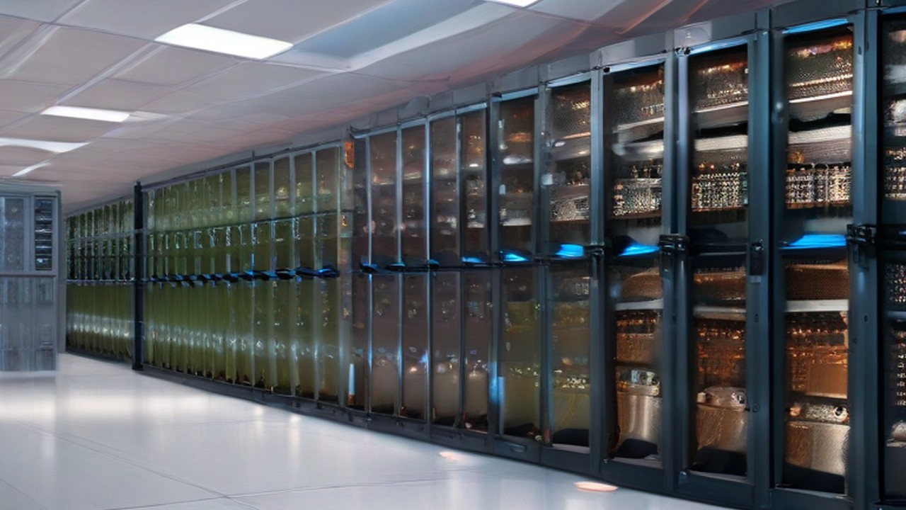 Gloved hands seating a drive into a server chassis, illustrating staff productivity - ECASYS, Southern California