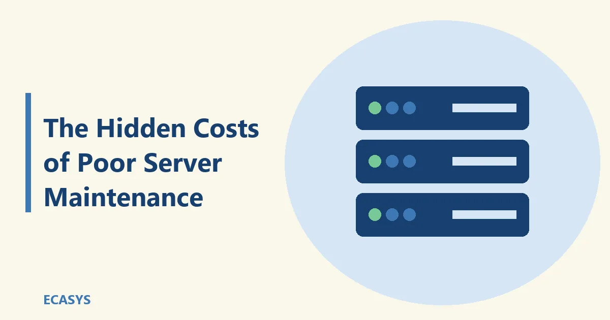 ECASYS illustration: The Hidden Costs of Poor Server Maintenance: A Comprehensive Analysis