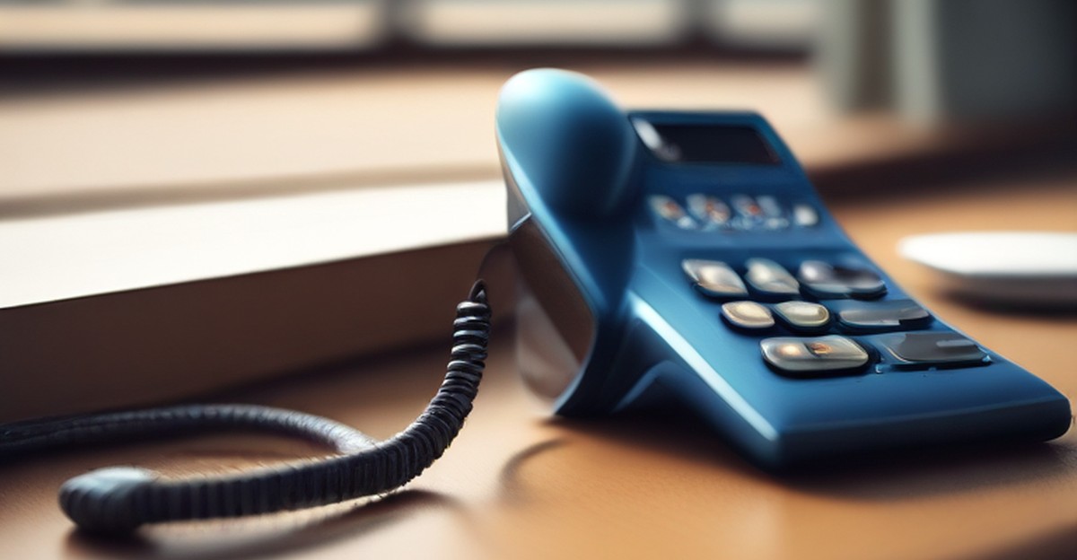 A modern desk phone and headset on an uncluttered office desk, illustrating cloud security ECASYS, Southern California
