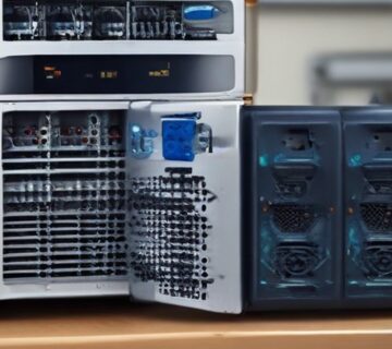 Redundant backup storage arrays in a server rack, illustrating costs and roi   ECASYS, Southern California