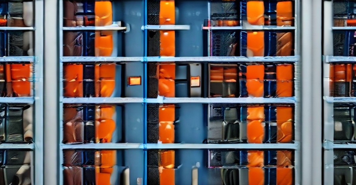 Redundant storage arrays in a clean server rack, illustrating financing options   ECASYS, Southern California