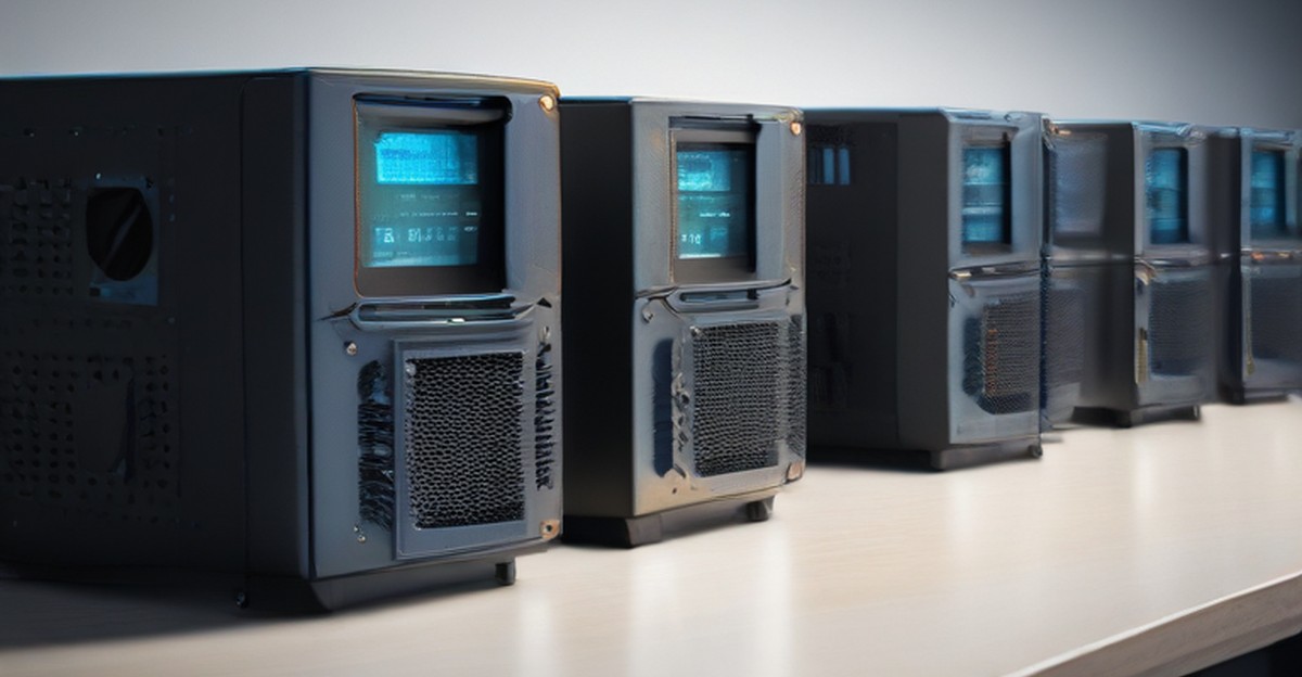 Redundant backup storage arrays in a server rack, illustrating vendor questions   ECASYS, Southern California