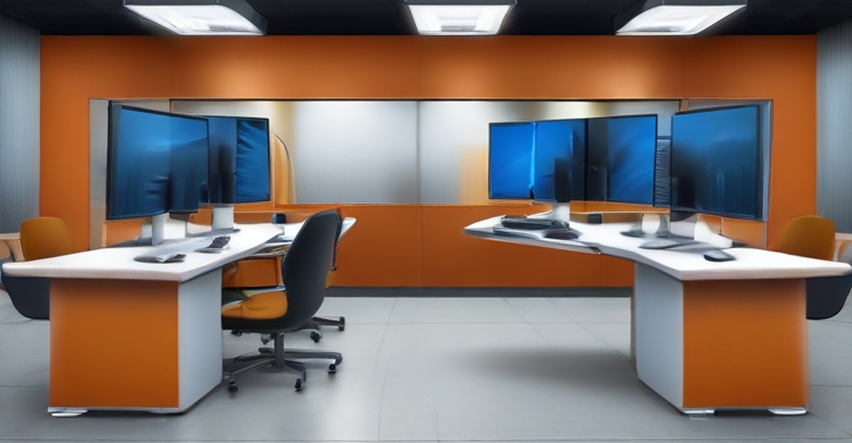 An IT operations desk with monitoring dashboards, illustrating 24 7 monitoring   ECASYS, Southern California