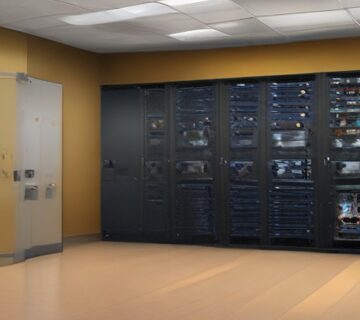 A technician checking a drive tray in a small server room, illustrating vendor questions   ECASYS, Southern California