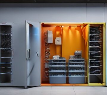 A server closet being decommissioned beside an open plan office, illustrating migration planning   ECASYS, Southern California