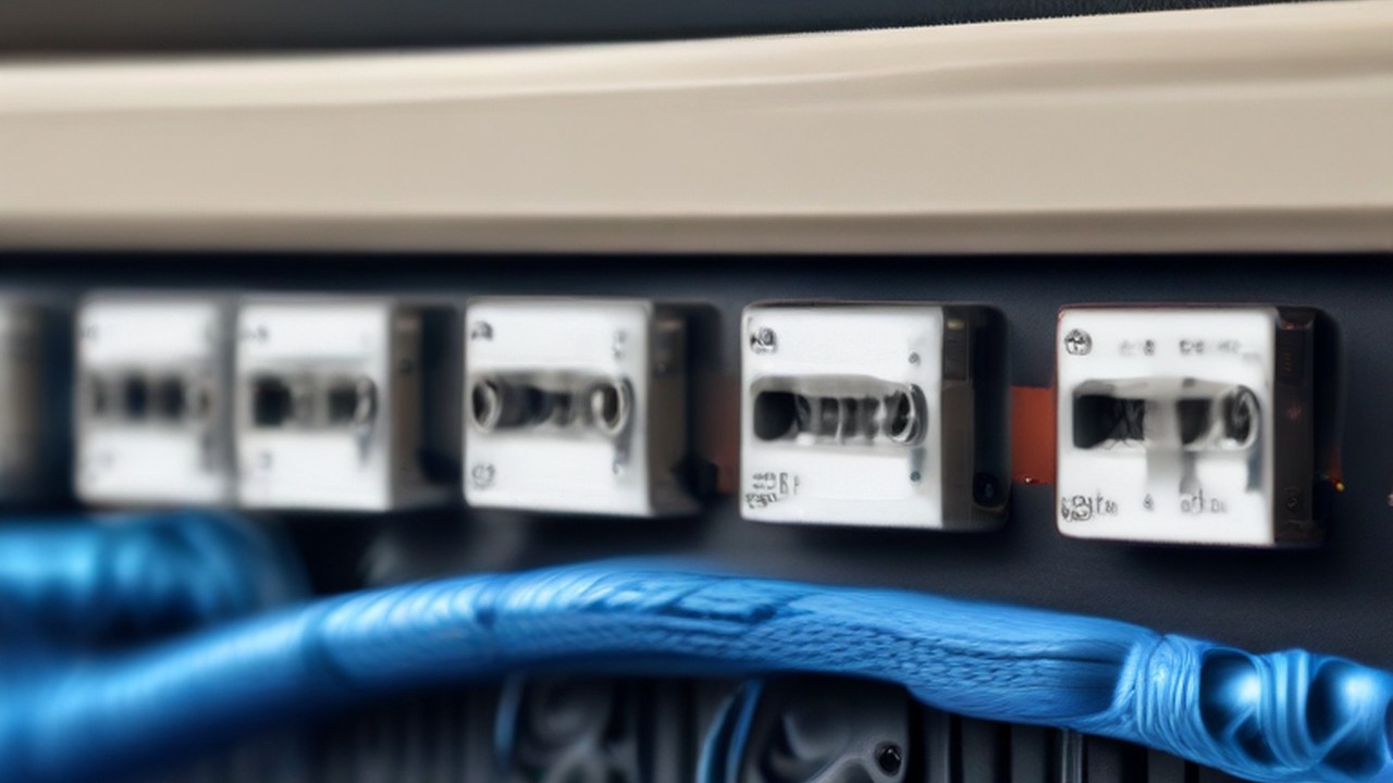 A fibre jumper being seated into a patch-panel port, illustrating migration planning - ECASYS, Southern California