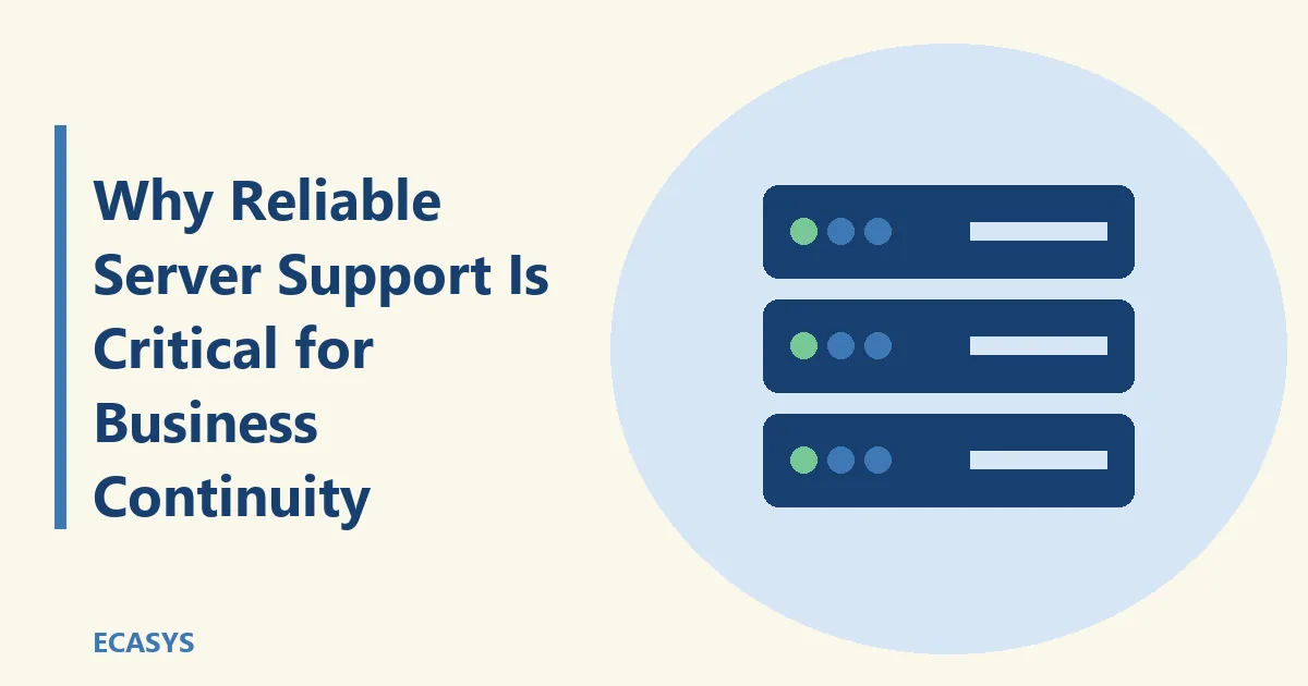 ECASYS illustration: Why Reliable Server Support Is Critical for Business Continuity